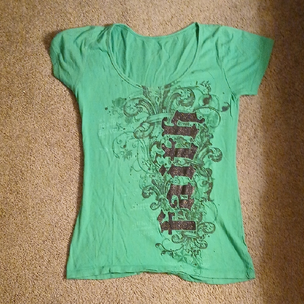 Vintage Green Graphic Short Sleeve Tee S